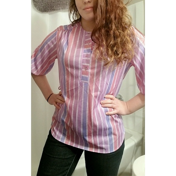 Bundle of 3 Vintage Pastel Striped Shirts - Picture 8 of 8